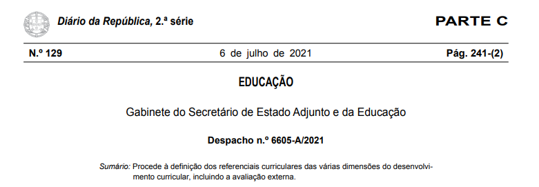 Despacho n.º 6605-A/2021 de 6 julho