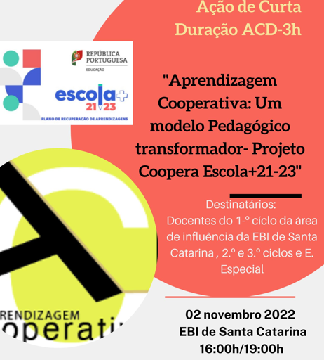Slides da ADC - Aprendizagem cooperativa: um modelo pedagógico transformador - Realizada na EBI de Santa Catarina, AERBP.